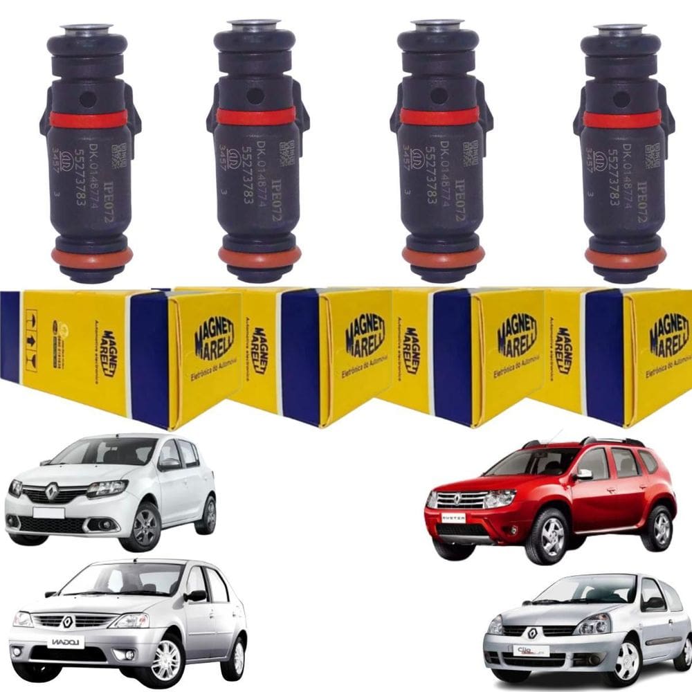 4 Bicos Injetores Renault Clio Duster Logan Sandero Ipe072