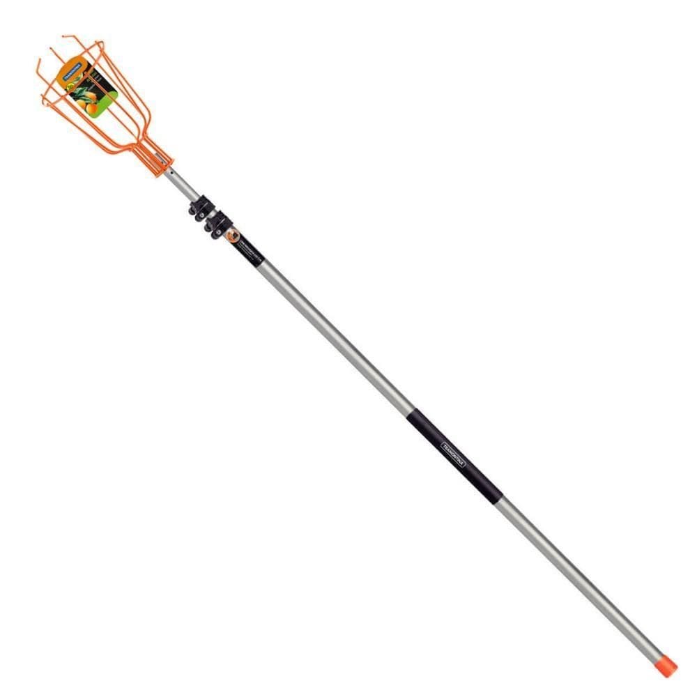 Kit Colhedor De Frutas Tramontina Pequeno 77819121 + Cabo Metálico Extensível 5 m Tramontina