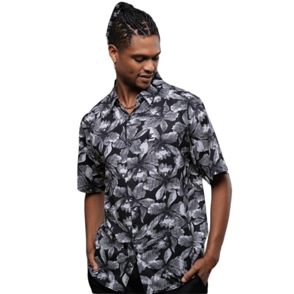 Camisa Masculina Fatal Viscose Estampada Preta 29529 Preto