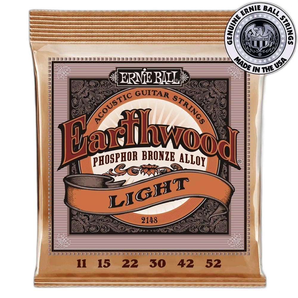 Encordoamento Para Violão Aço Ernie Ball 2148 Earthwood .011