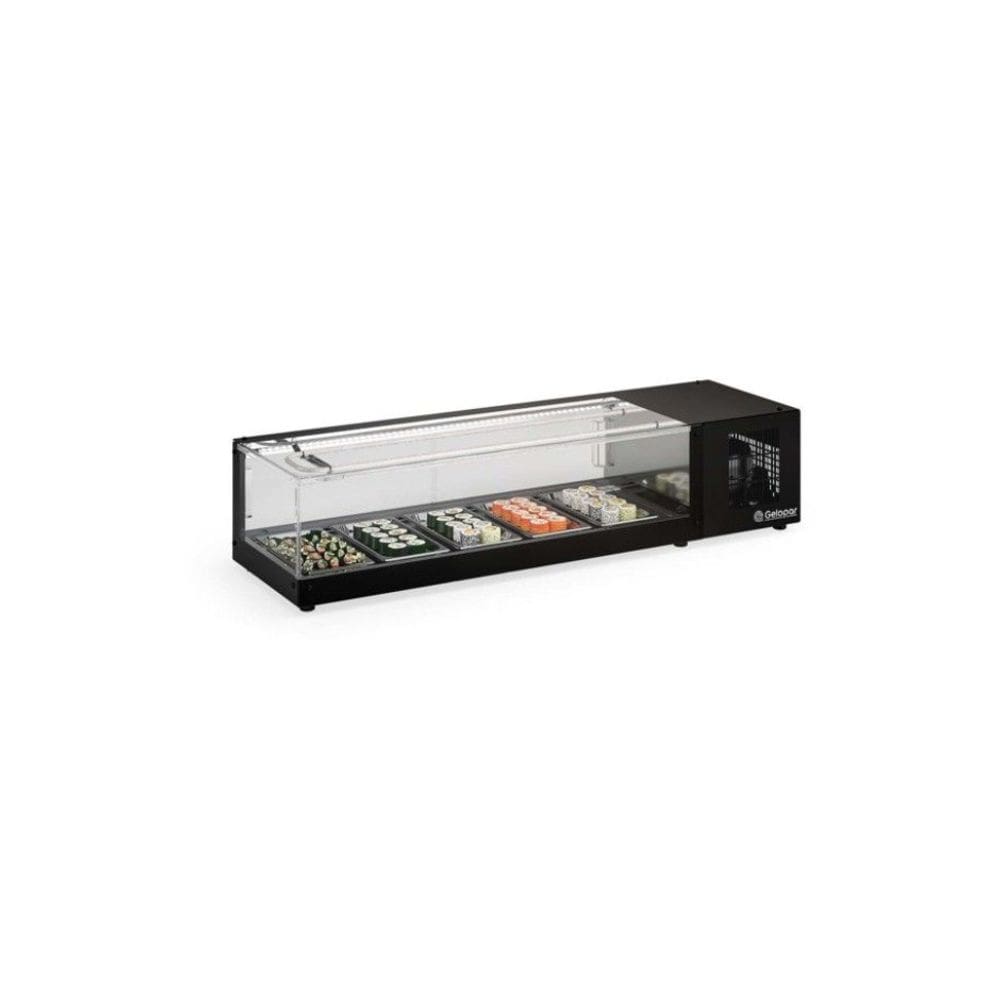 Vitrine Refrigerada de Bancada sem Bandejas 1,38cm Gelopar com LED GVRS-150-PR 220V