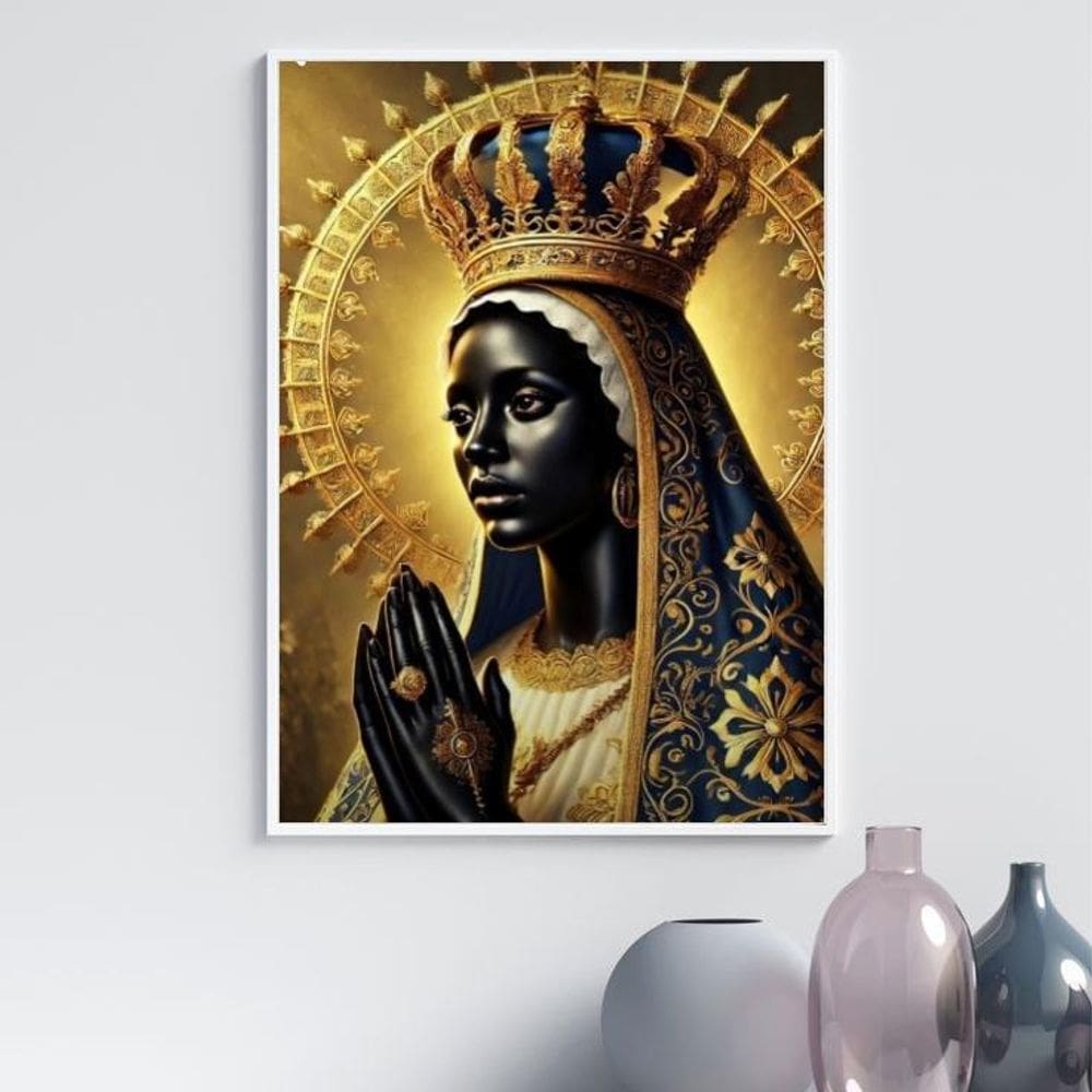 Quadro Nossa Senhora Aparecida - Dourada 33X24Cm