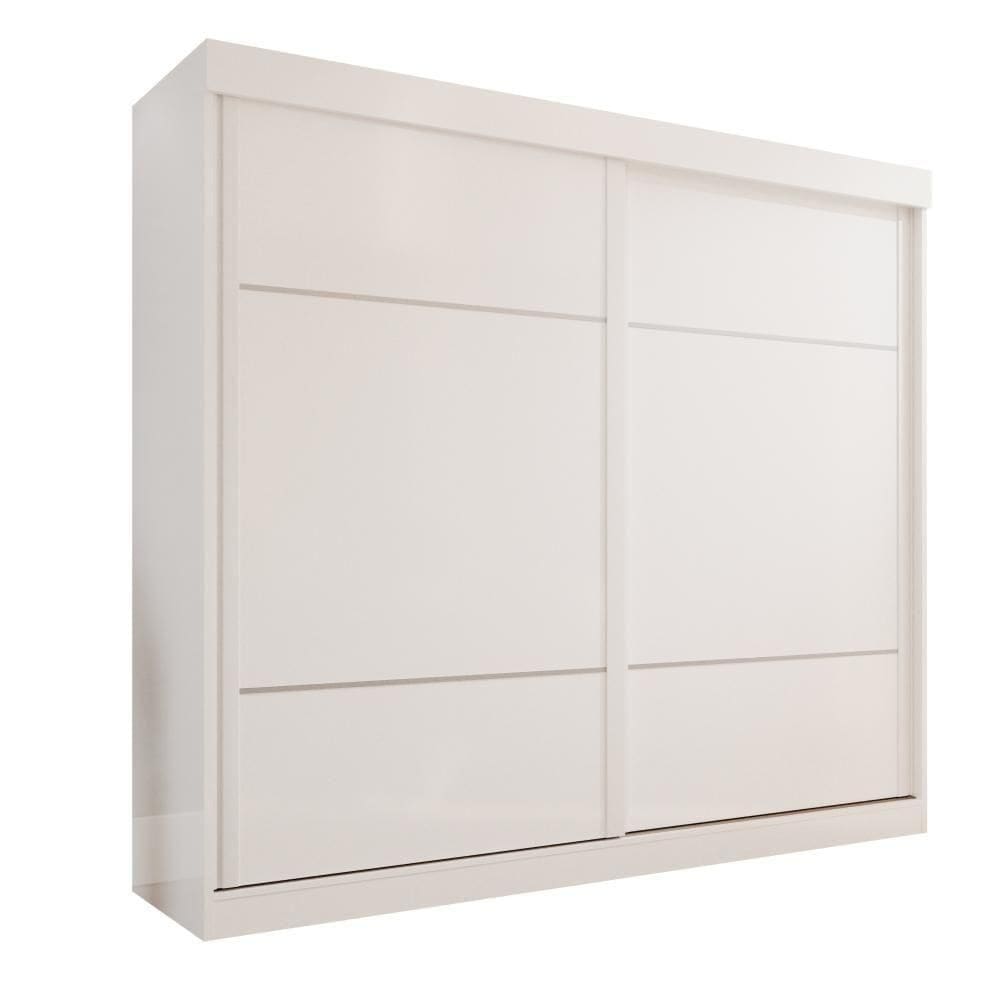 Guarda-roupa Casal 2 Portas De Correr 6 Gavetas Fortaleza Neve