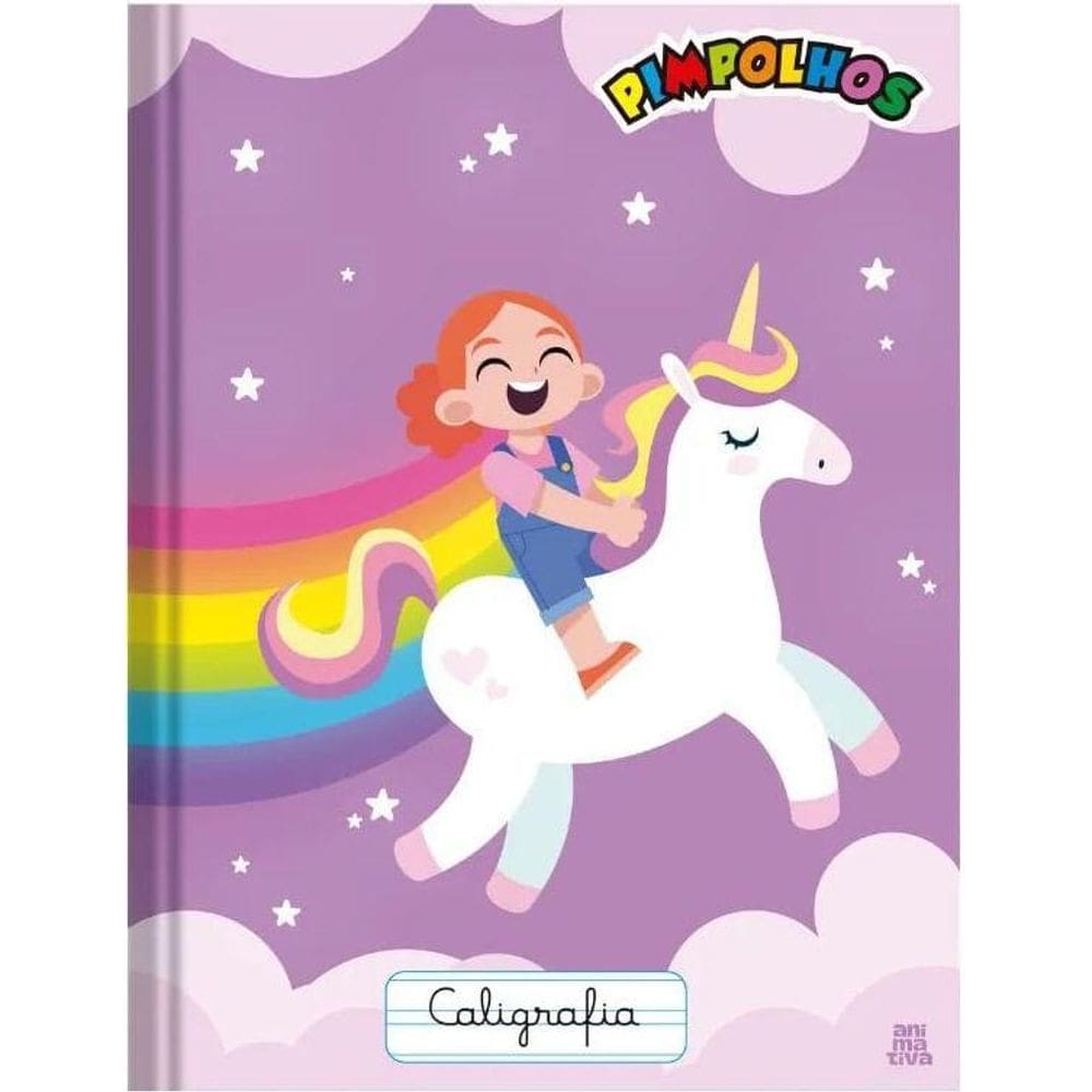 Caderno Caligrafia Brochura 40 Folhas Pimpolhos Roxo - SD
