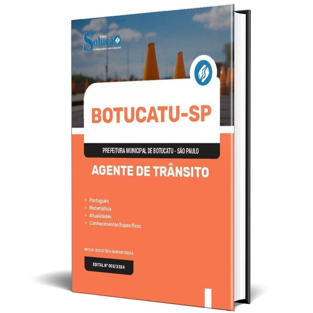 Apostila Prefeitura De Botucatu Sp 2024 - Agente De Trânsito