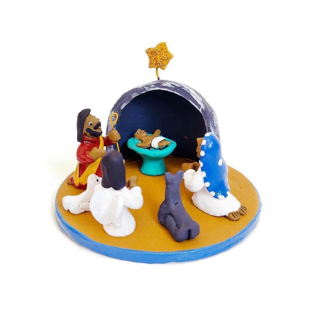 Presépio De Natal Na Gruta Miniatura Artesanal Pernambuco