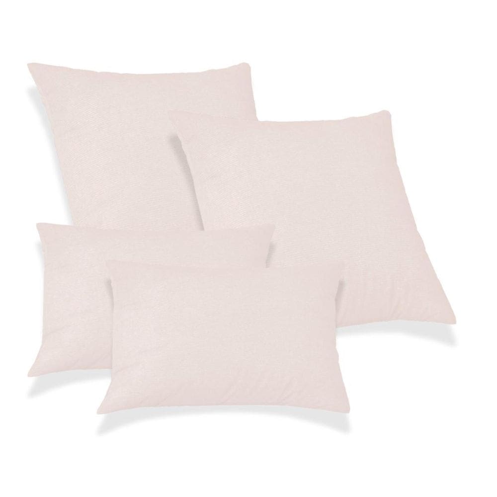 2 Capas De Almofadas 50X50 + 2 Capa 30X50Cm Glamour Rose