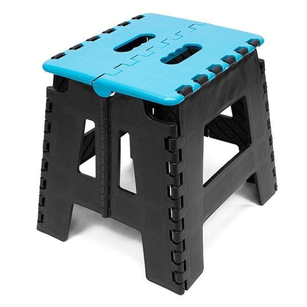 Banco Dobrável Portátil Camping Até 100Kg Azul
