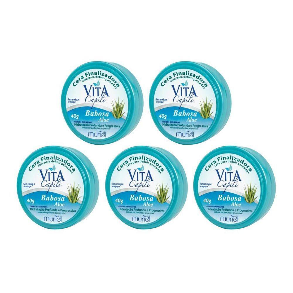 Cera Finalizadora Capilar Muriel 40G Babosa - Kit Com 5Un
