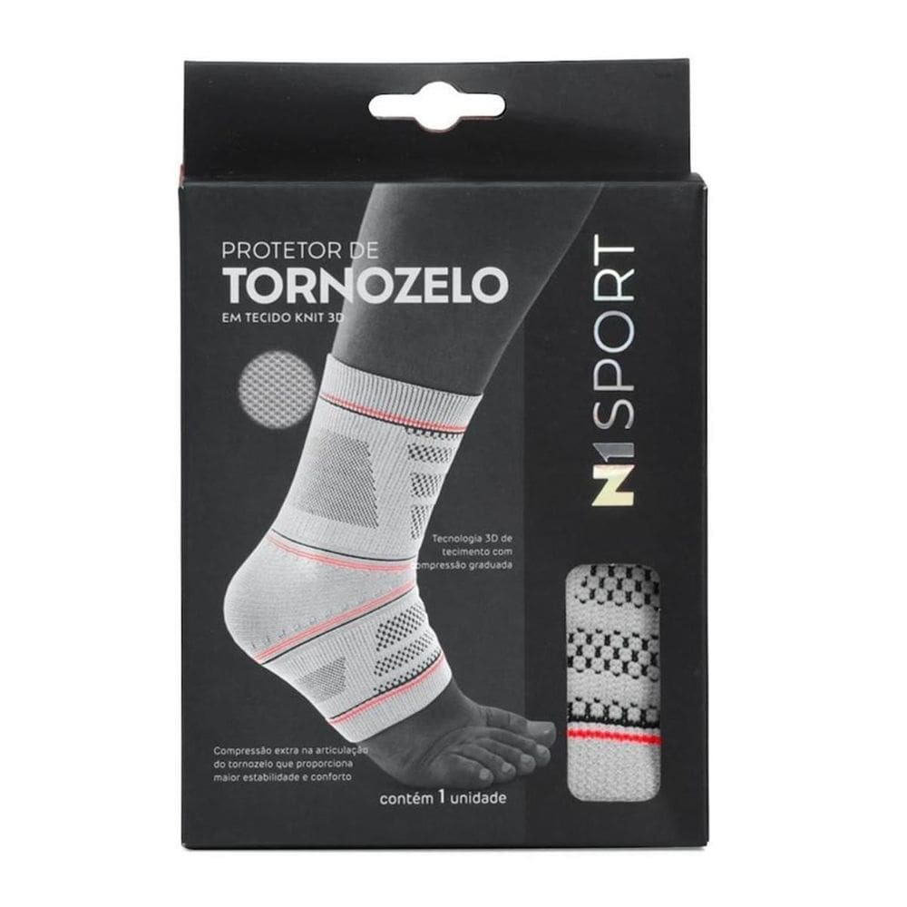 Tornozeleira Cor Cinza Tamanho Gg N1 Sport