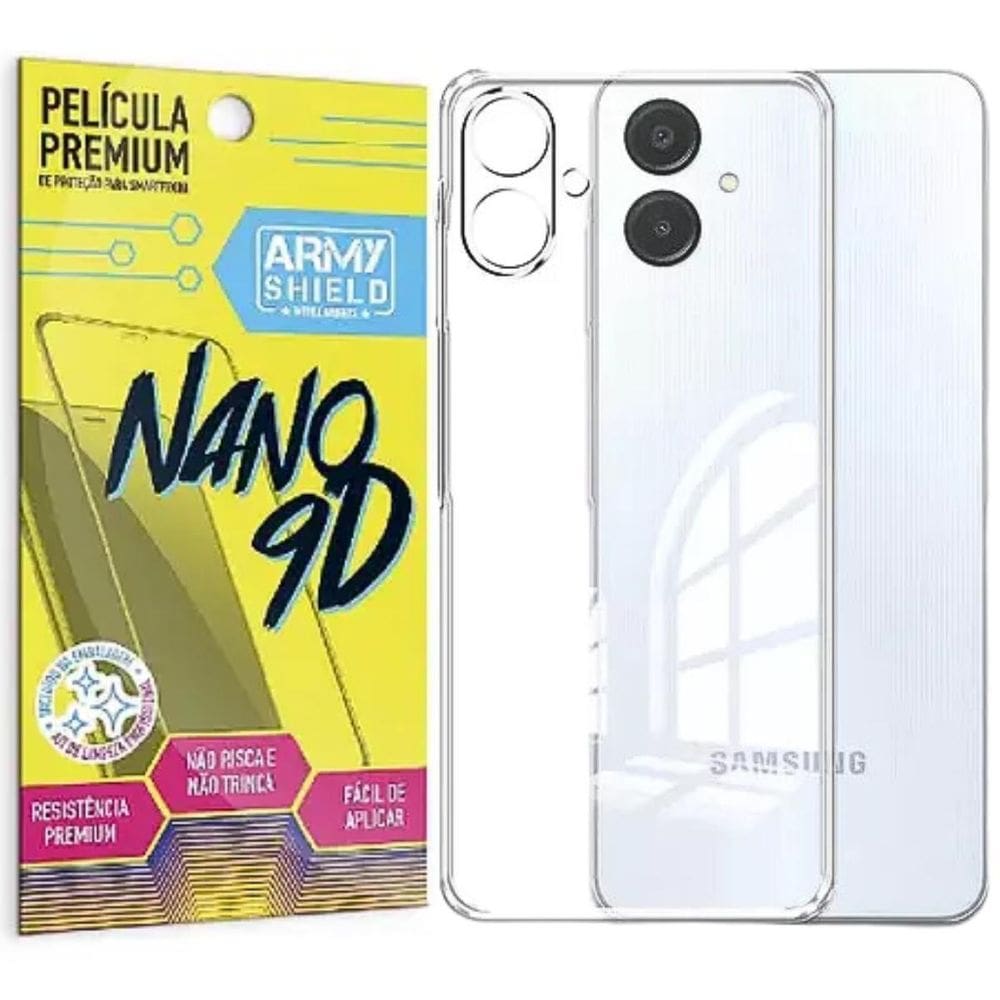 Capinha Galaxy A06 + Película De Cerâmica 9D Armyshield