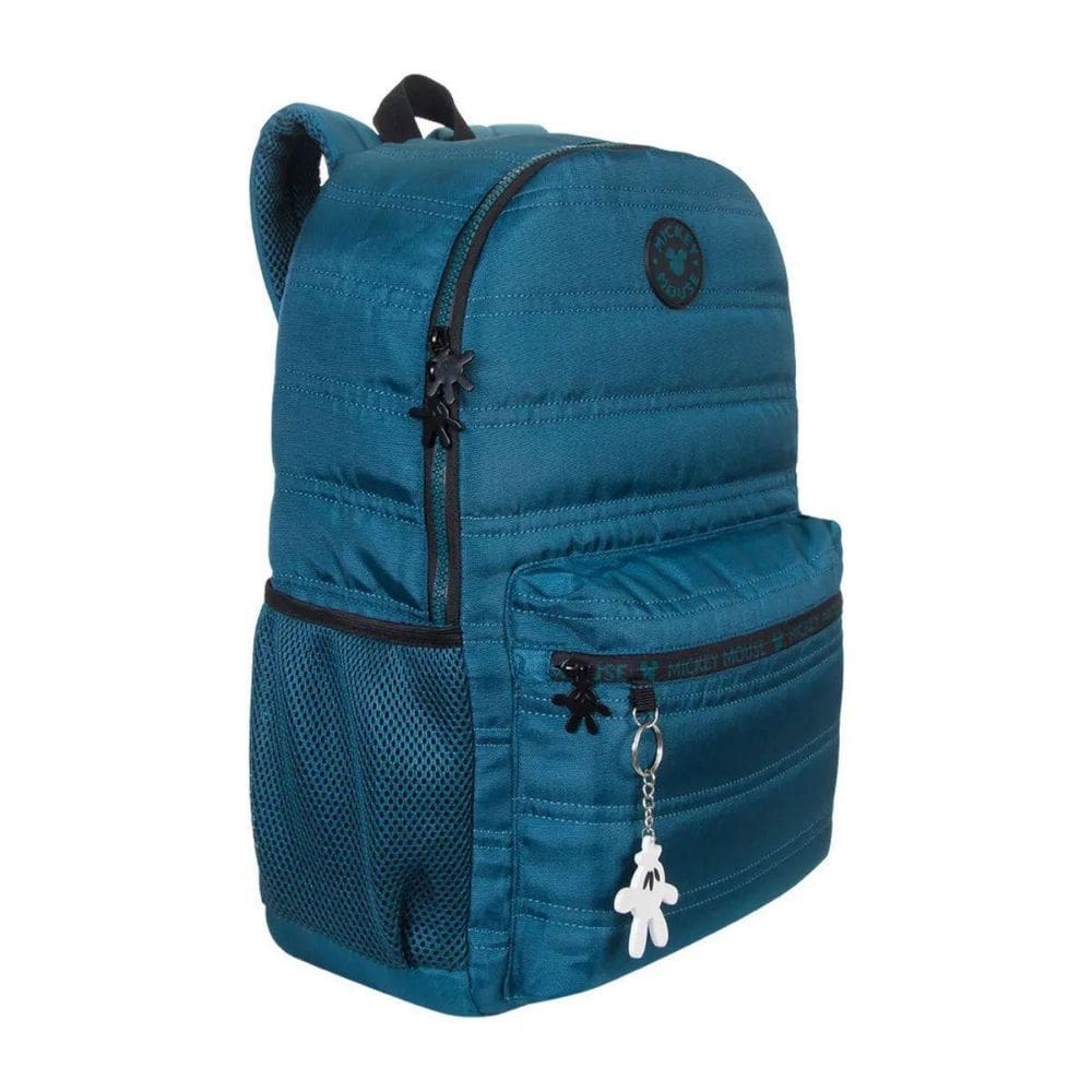 Mochila Escolar Mickey Mouse Matelassê Azul - Xeryus