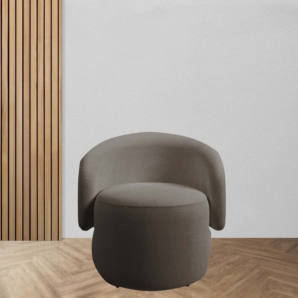 Poltrona Decorativa Anny Suede Marrom