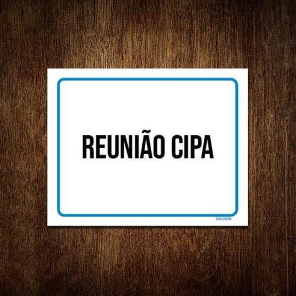 Kit 10 Placas Ambiente Sinalização Setor Reunião Cipa