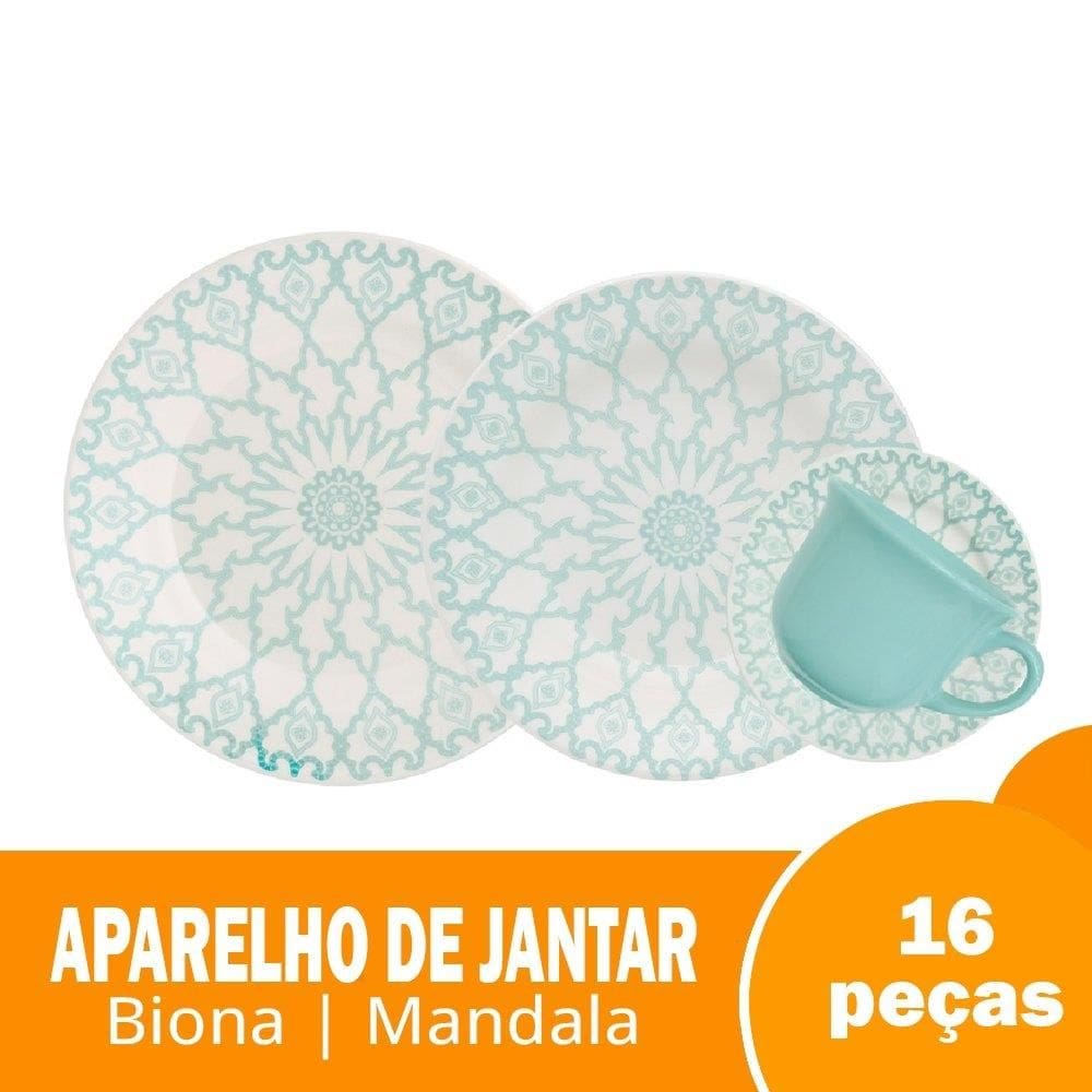 Aparelho Jantar/Cha 16 Pecas Biona Mandala 95790