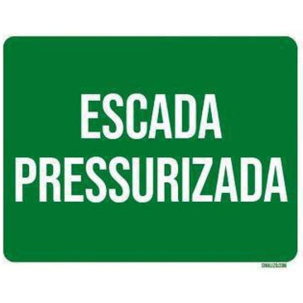 Kit 10 Placas Sinalização - Escada Pressurizada