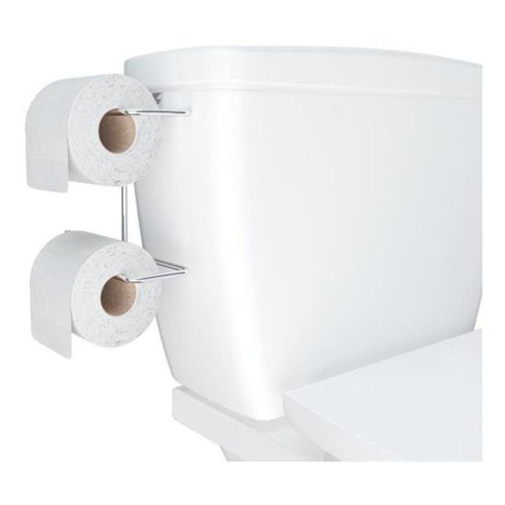 Suporte Duplo Porta Papel Higiênico Acoplar Caixa Descarga