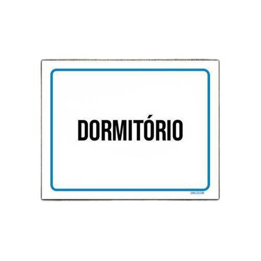 Kit 10 Placas Sinalização Ambiente Dormitório