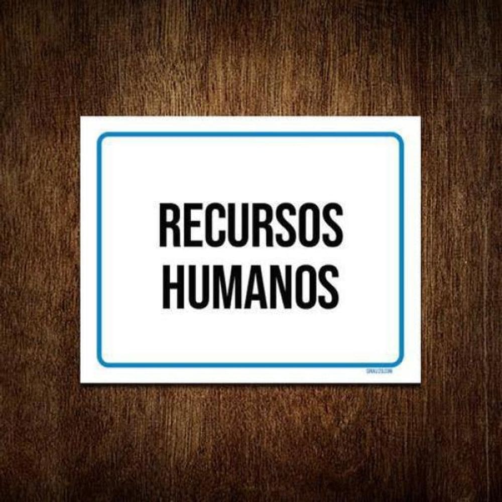Kit 5 Placas Sinalização Ambiente Recursos Humanos