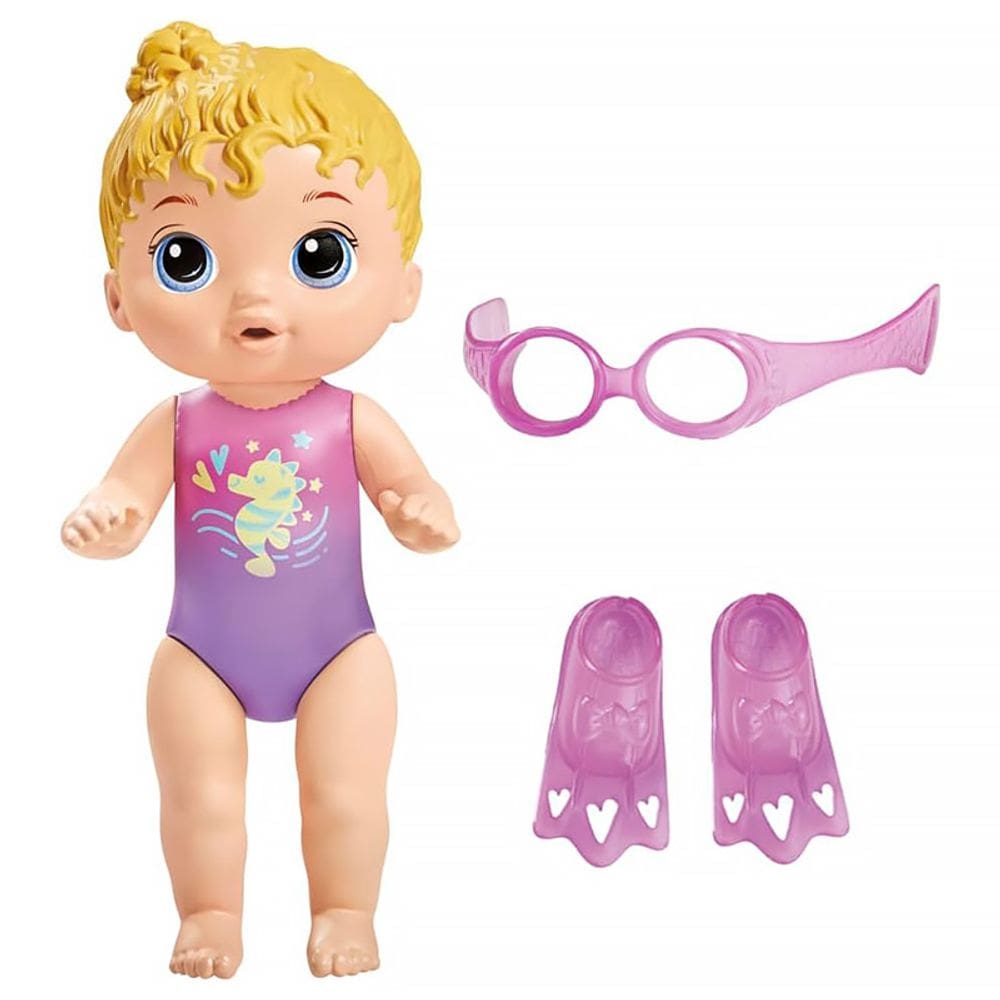 Boneca Baby Alive Bebê Piscina Sunny Loira F8129 F8140 - Hasbro