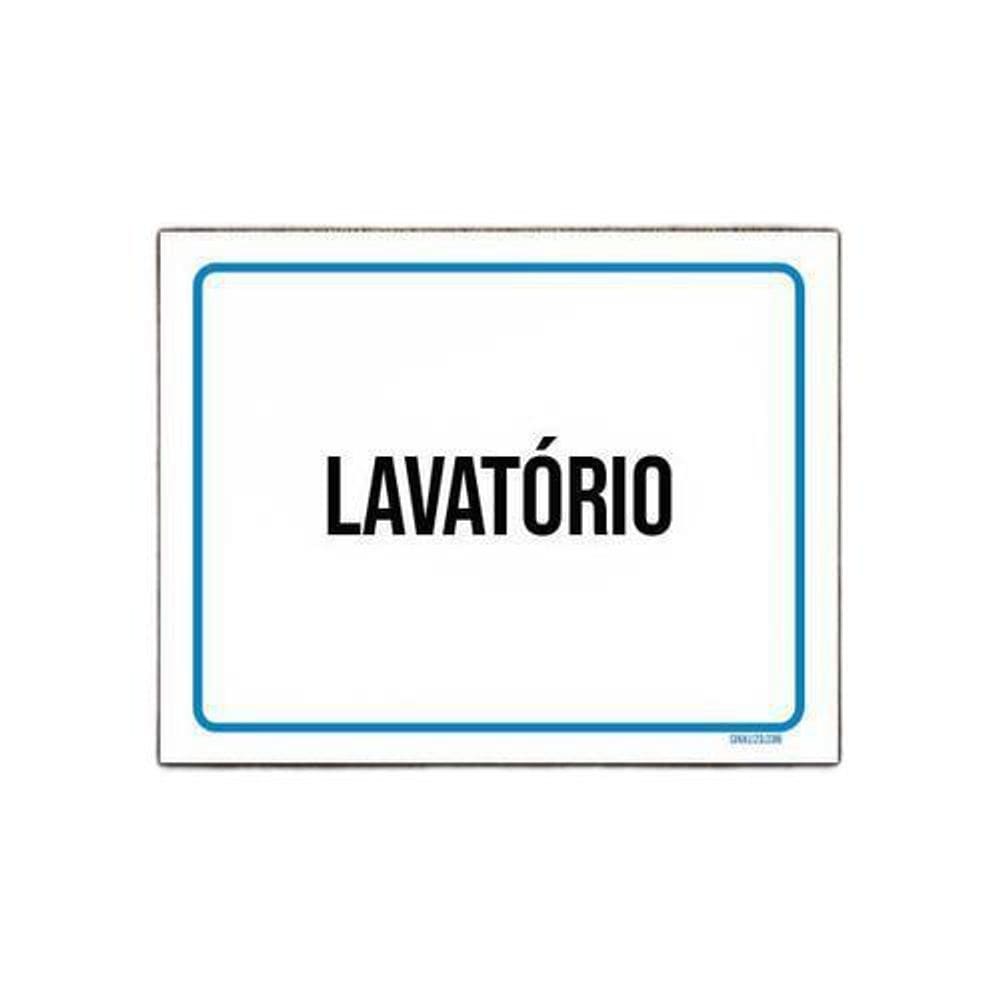 Kit 5 Placas Ambiente Sinalização Setor Lavatório