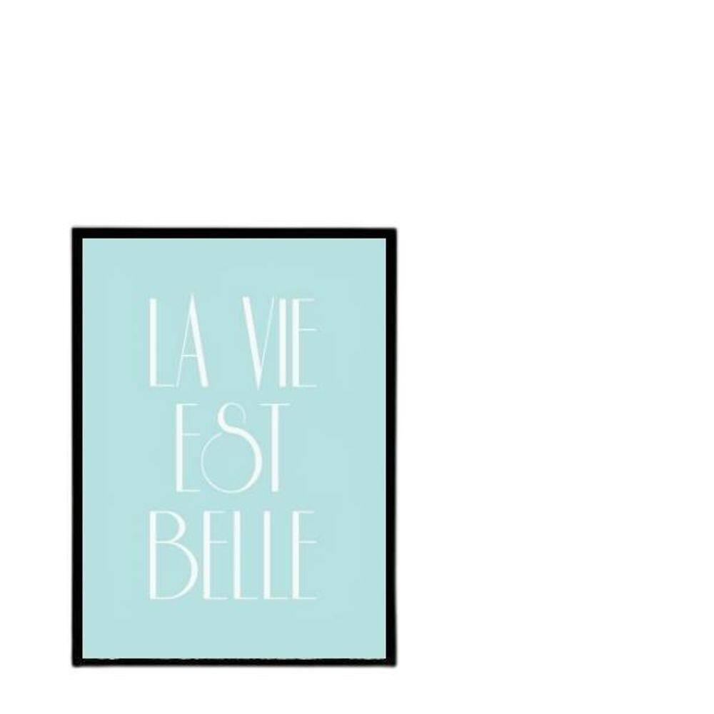 Quadro La Vie Est Belle 45X34Cm - Com Vidro
