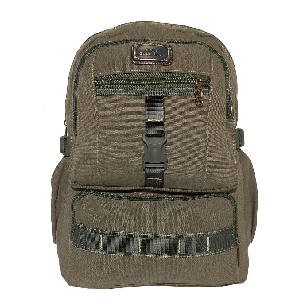 Mochila Lona Escola Trabalho Viagem Reforçada