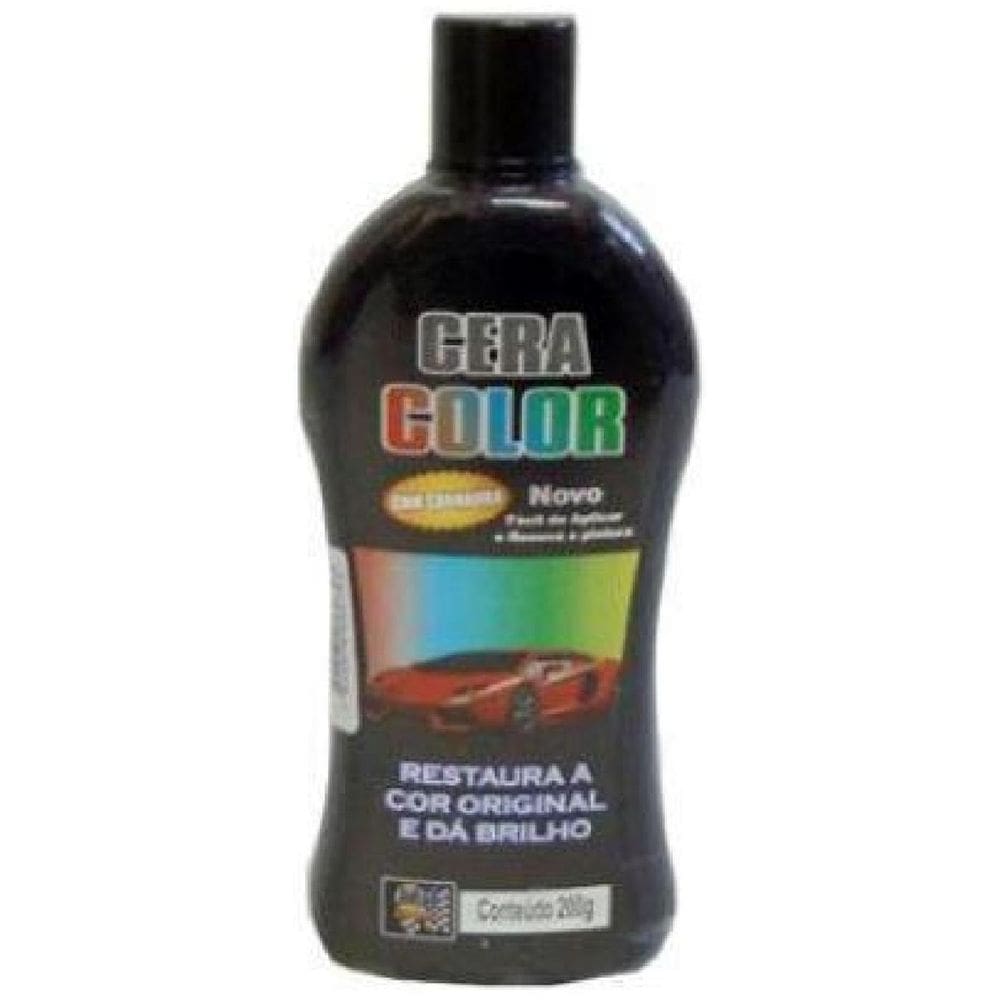 Cera Automotiva Linha Color Preta 200G