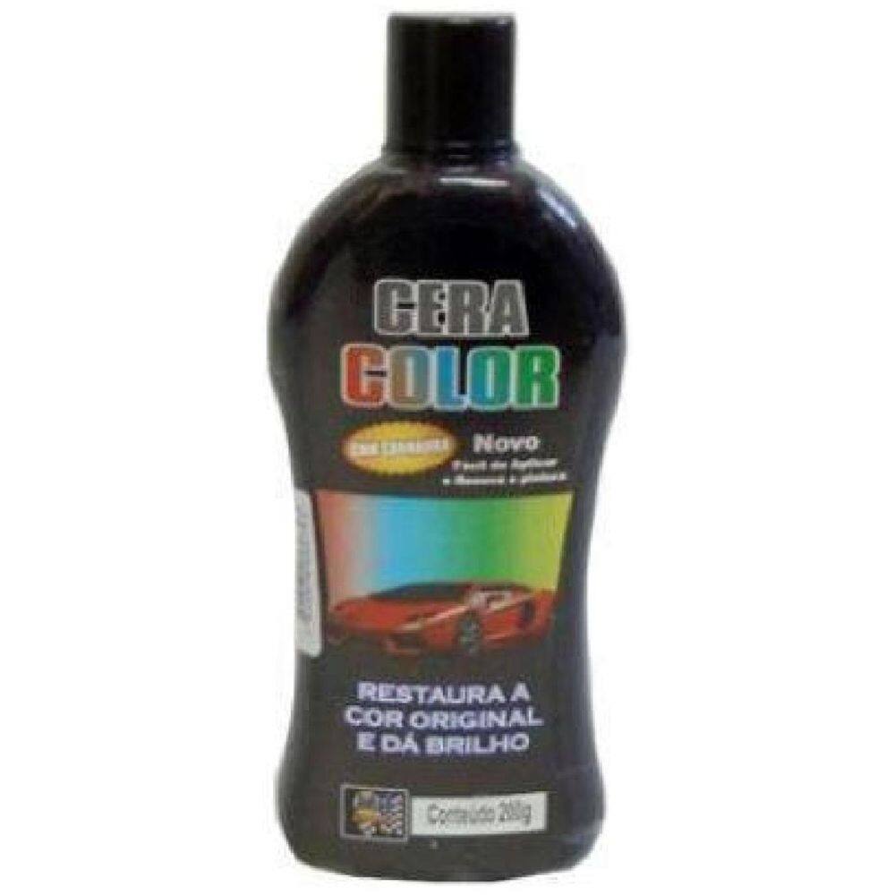 Cera Automotiva Linha Color Preta 200G