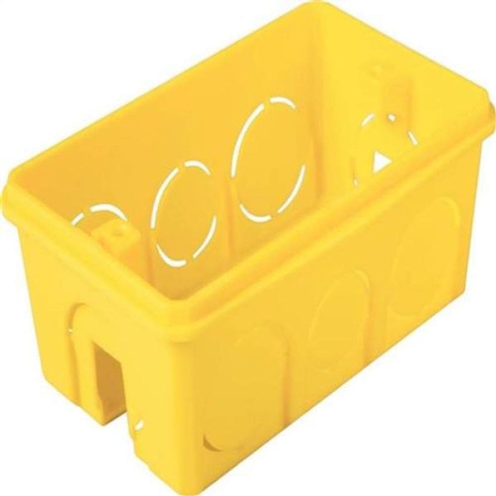 Caixa Plastica Luz 4x2 Amarela Tramontina kit 25 unidades
