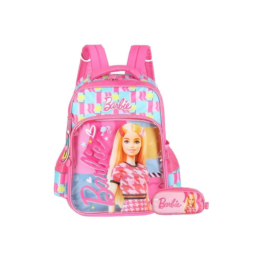 Kit Escolar Mochila Costas+Estojo Barbie - Pink