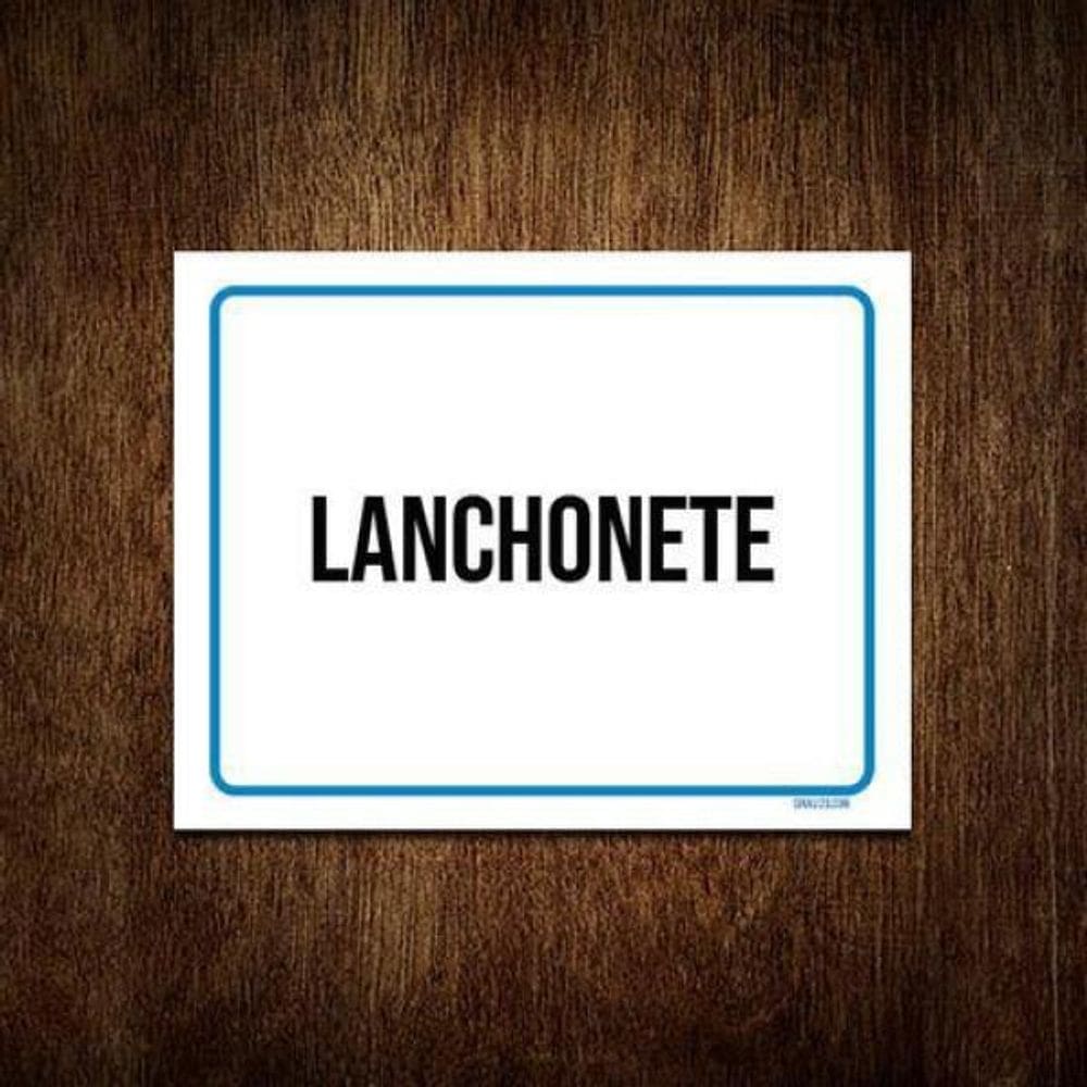 Kit 3 Placas Ambiente Sinalização Setor Lanchonete