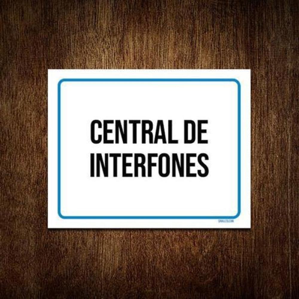 Kit 3 Placas Ambiente Sinalização Setor Central Interfones