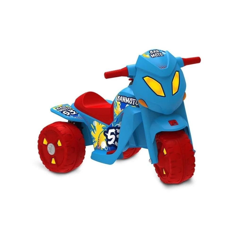 Moto Elétrica Infantil Ban 2 Marcha 6V Azul claro Bandeirantes