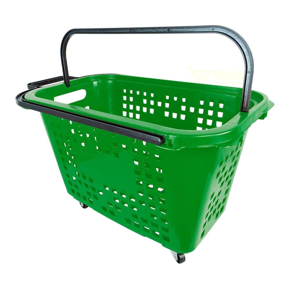 Cesta De Compras Com Rodas 40L Verde