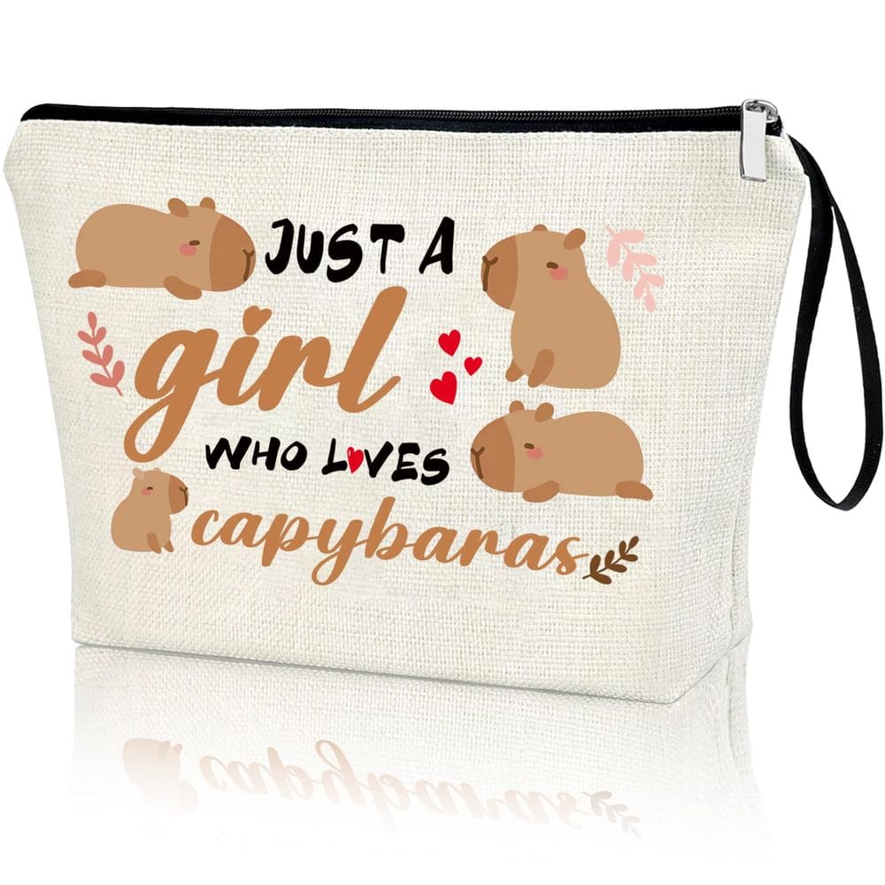 Bolsa de cosméticos Creakraft Capybaras Theme para mulheres e meninas