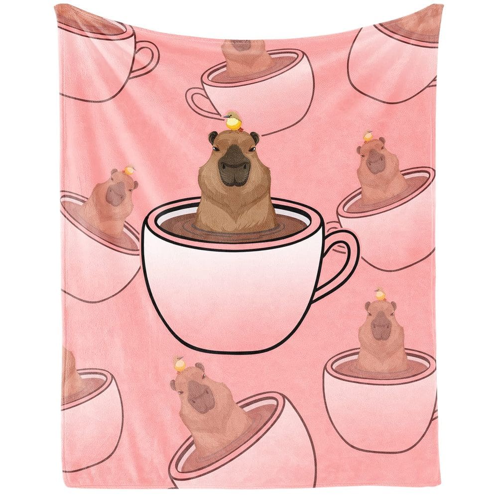Cobertor CUSPCOD Capybara Flannel 30x40cm, tamanho de colo para crianças