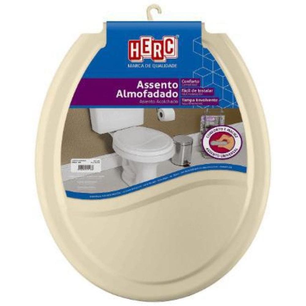 Assento Sanitário Almofadado Bege Herc