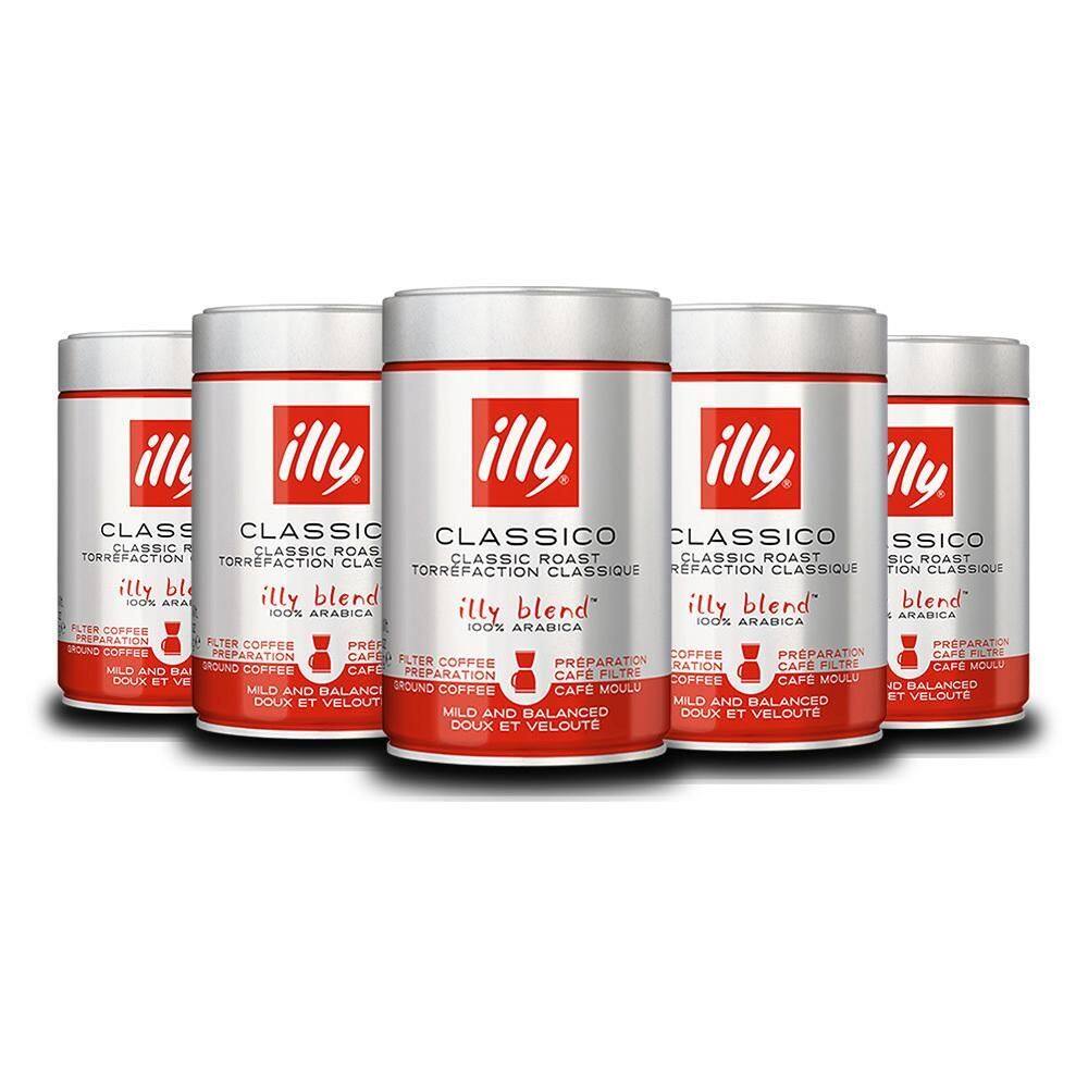 Café Illy Clássico Torrado E Moído Kit 5 Latas 250G