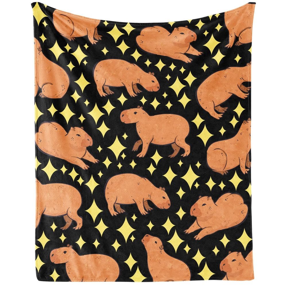 Cobertor CUSPCOD Capybara Flannel 30x40cm, tamanho de colo para crianças