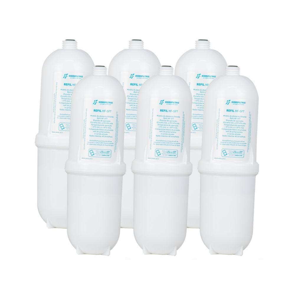 Kit 6 Refil Vela Filtro Purificador Água Bebedouro Soft