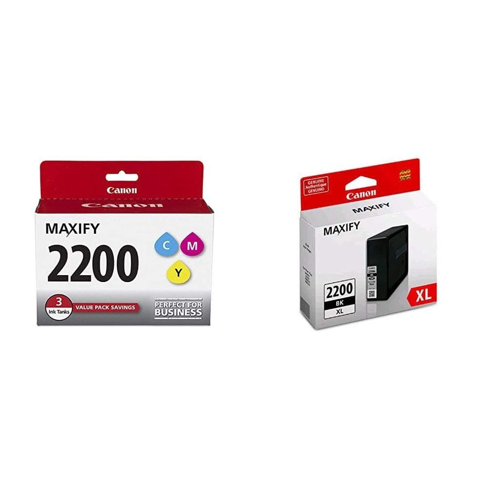 Tanque de tinta Canon PGI-2200XL pigmento preto+pacote multicolorido de 3 cores