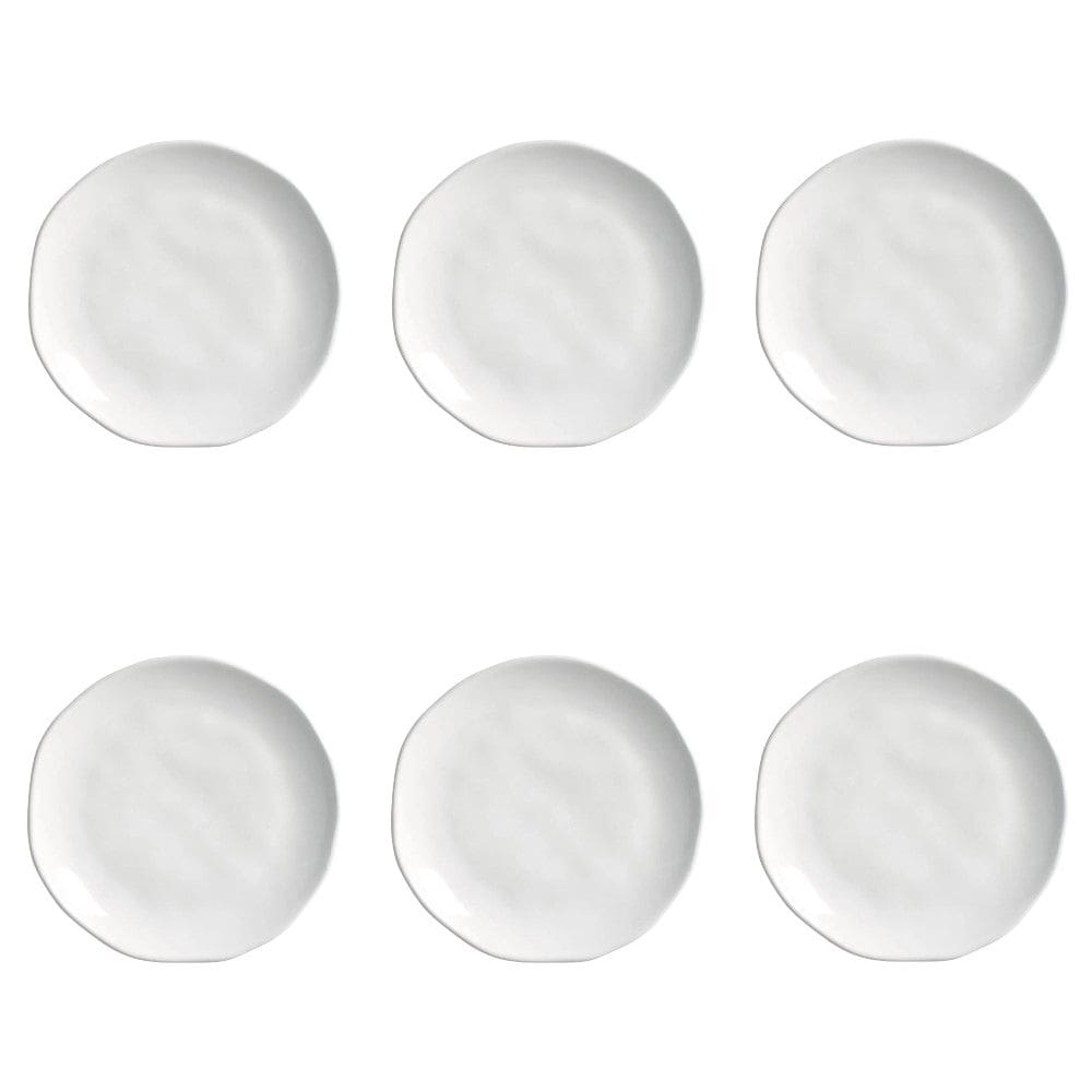 Conjunto de Pratos de Sobremesa 06 Peças Orgânico New White Porto Brasil