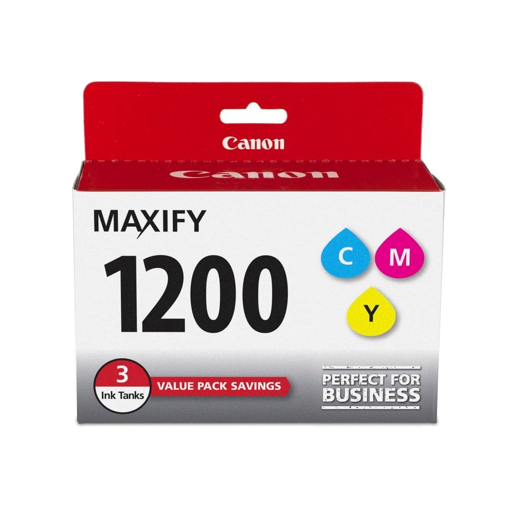 Tinta Canon MAXIFY PGI-1200, 3 cores, compatível com vários pacotes