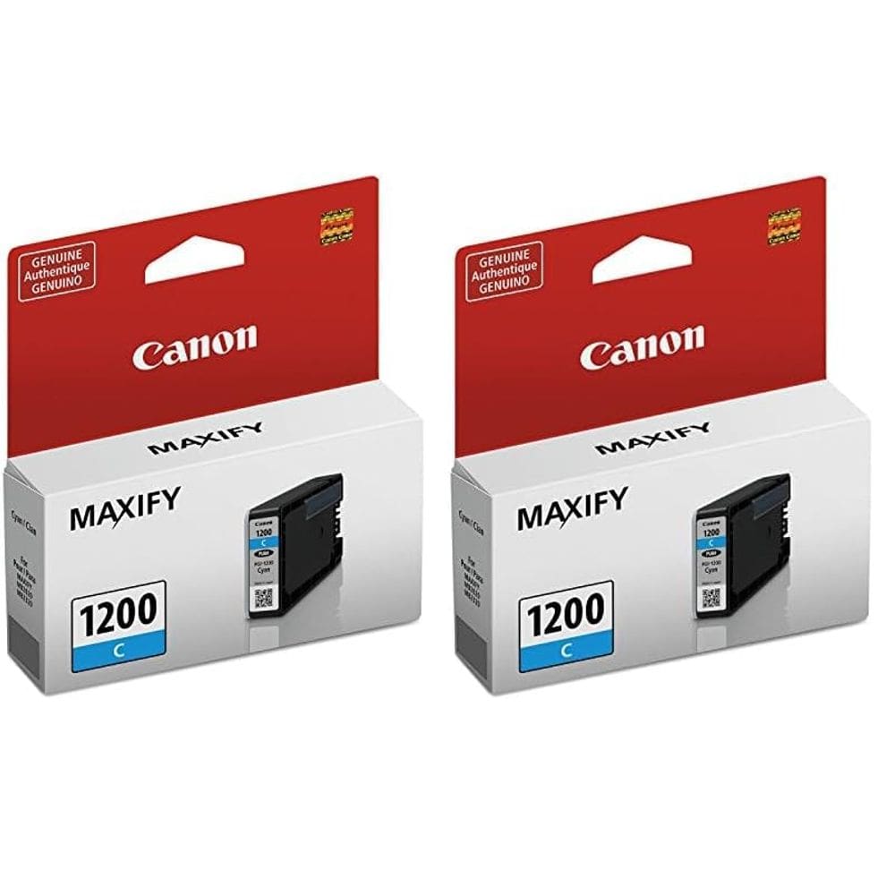Cartucho de tinta Canon PGI-1200 Cyan compatível com pacote de 2