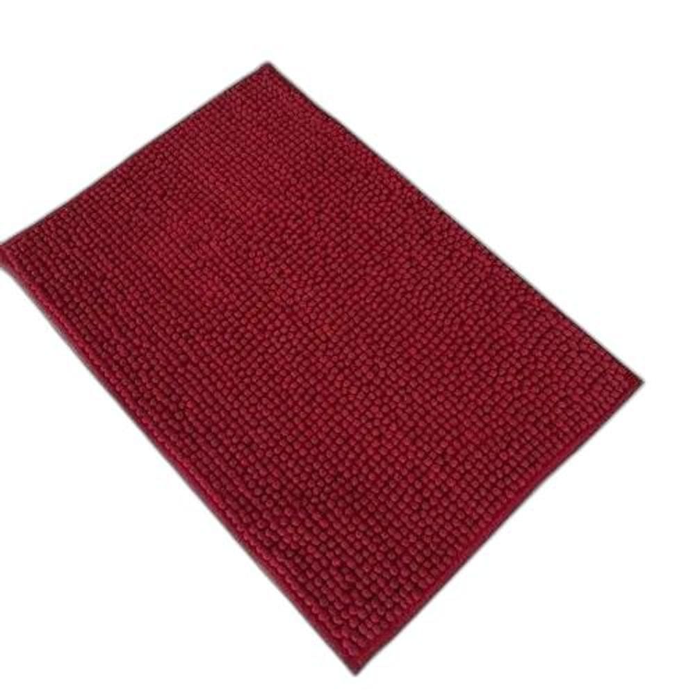 Tapete Banheiro Bolinha Microfibra Vinho 38x58cm