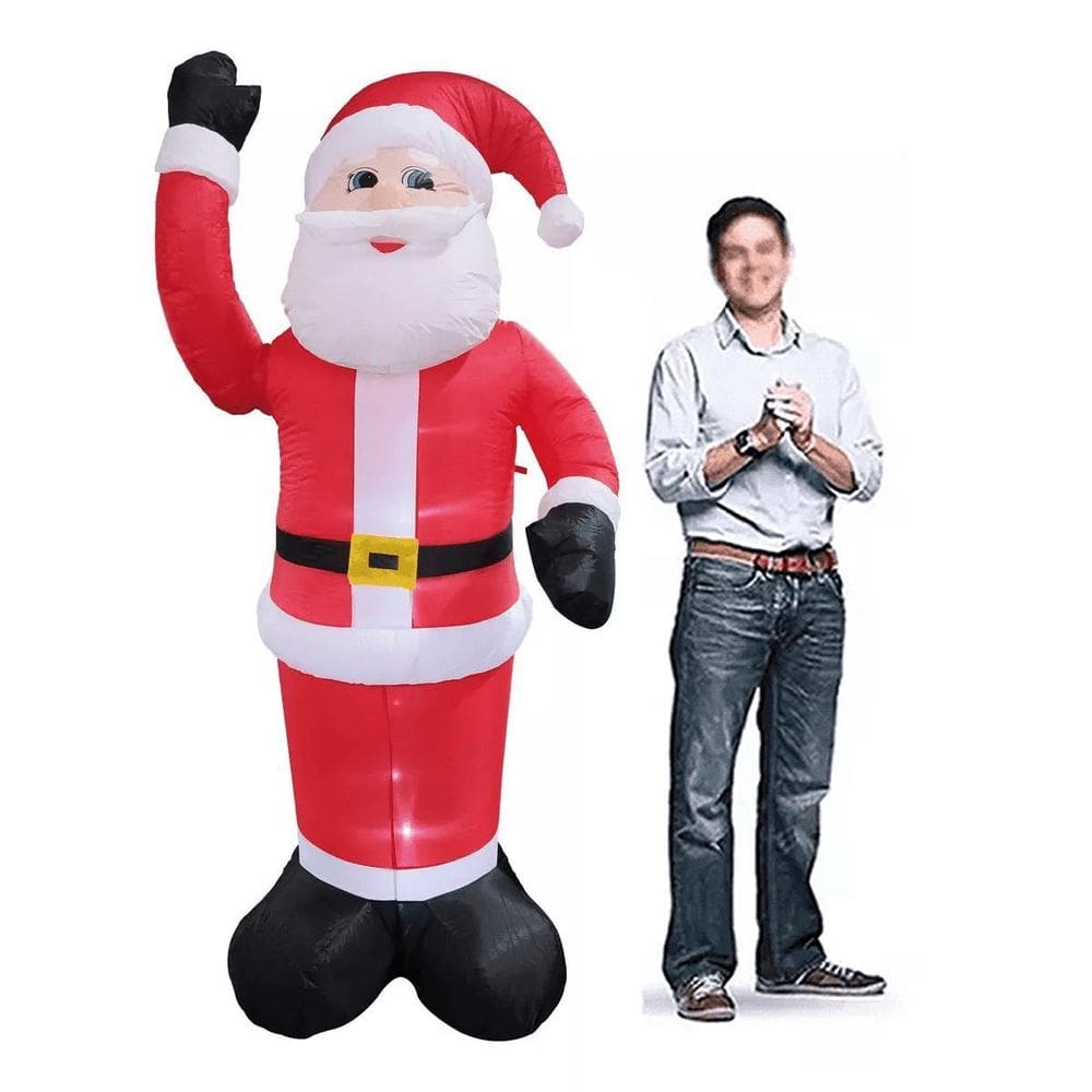 Papai Noel Inflavel Grande Braço Mecanico 2,4M Natal