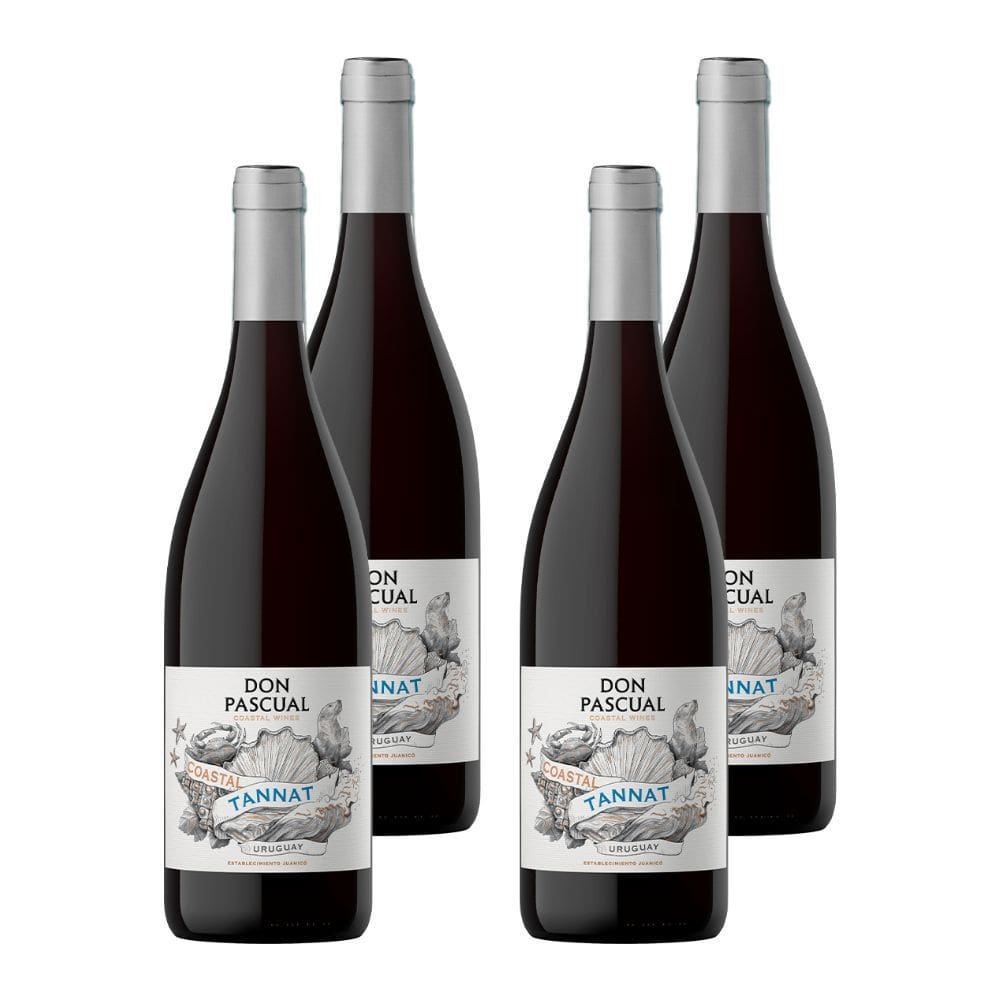 Kit 4 Vinhos Don Pascual Coastal Tannat Tinto Uruguai 750ml