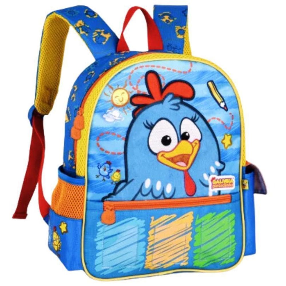 Mochila Escolar Galinha Pintadinha Costa Alças M Infantil