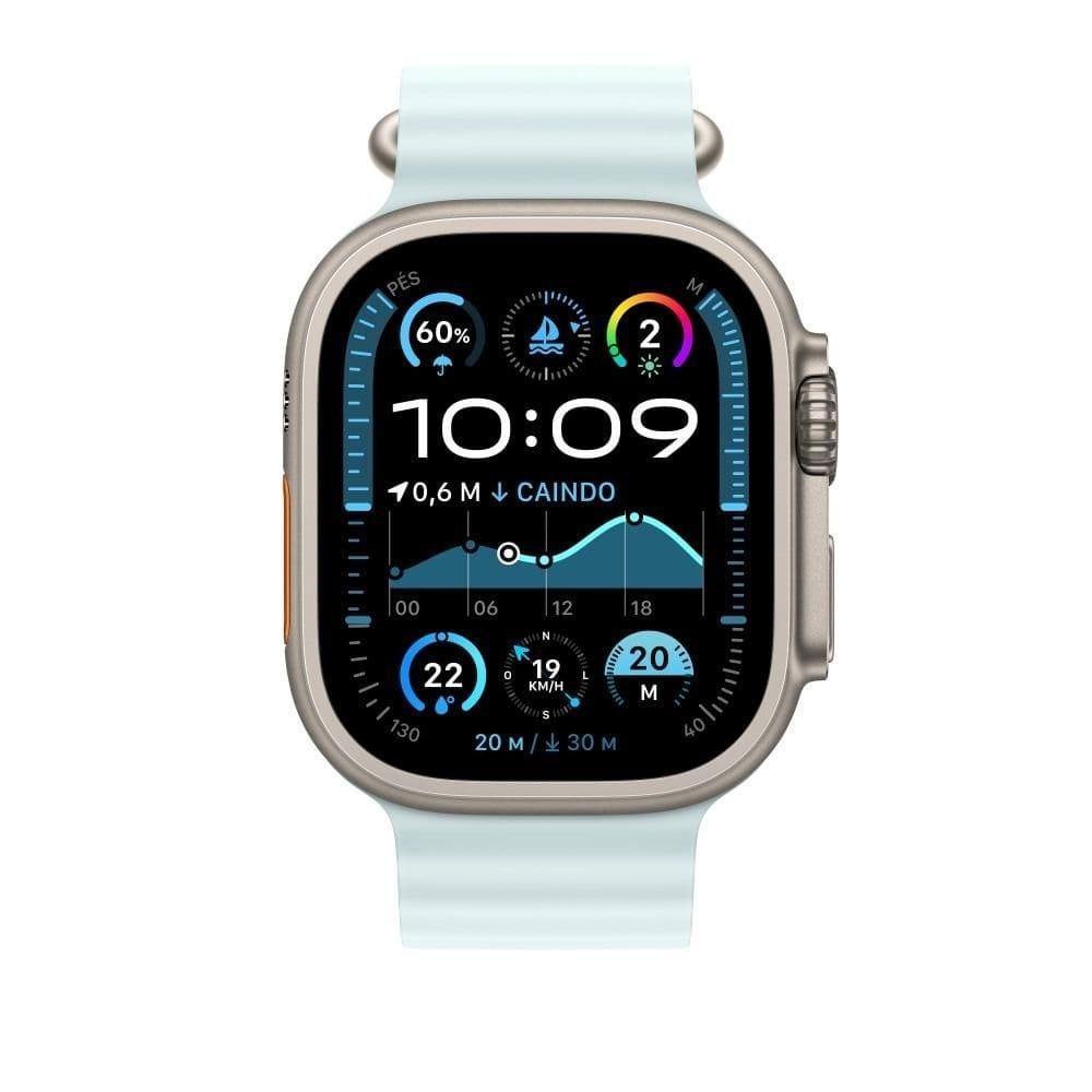 Pulseira Apple Watch 49 mm, Oceano Azul-gelo, Apple, Natural de Titânio